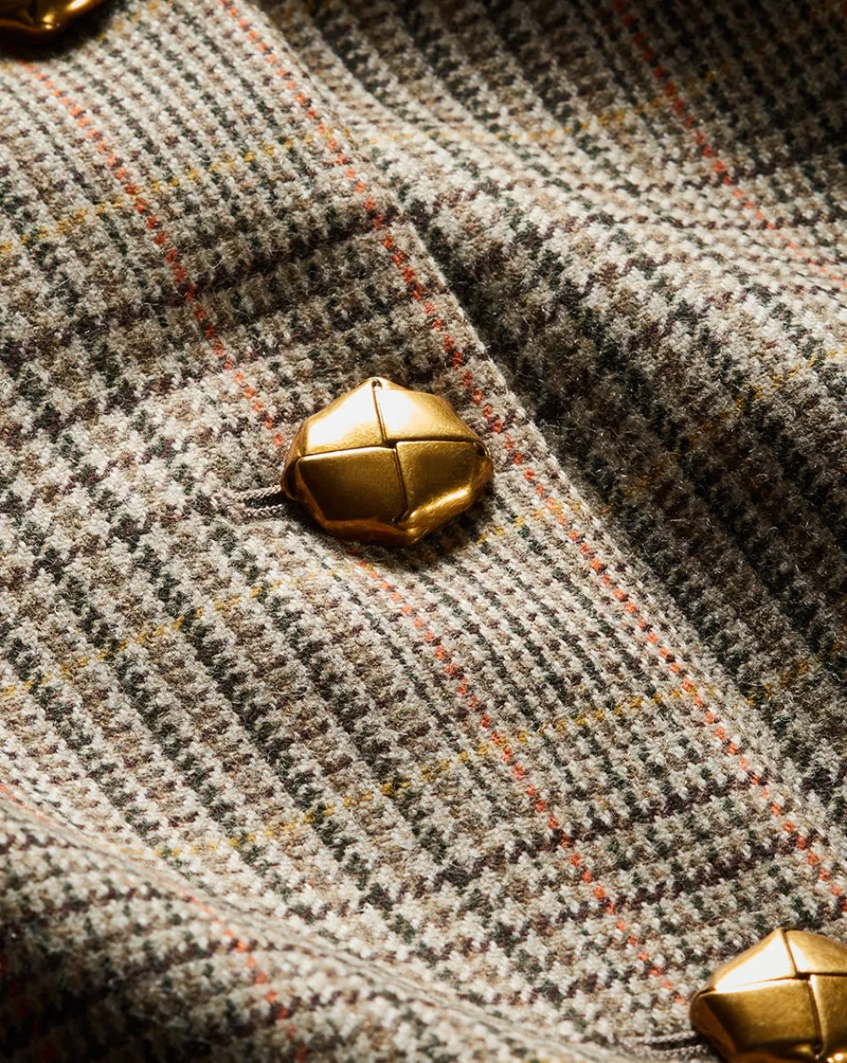 Andrea Plaid Jacket in Russet Multi>Veronica Beard Clearance