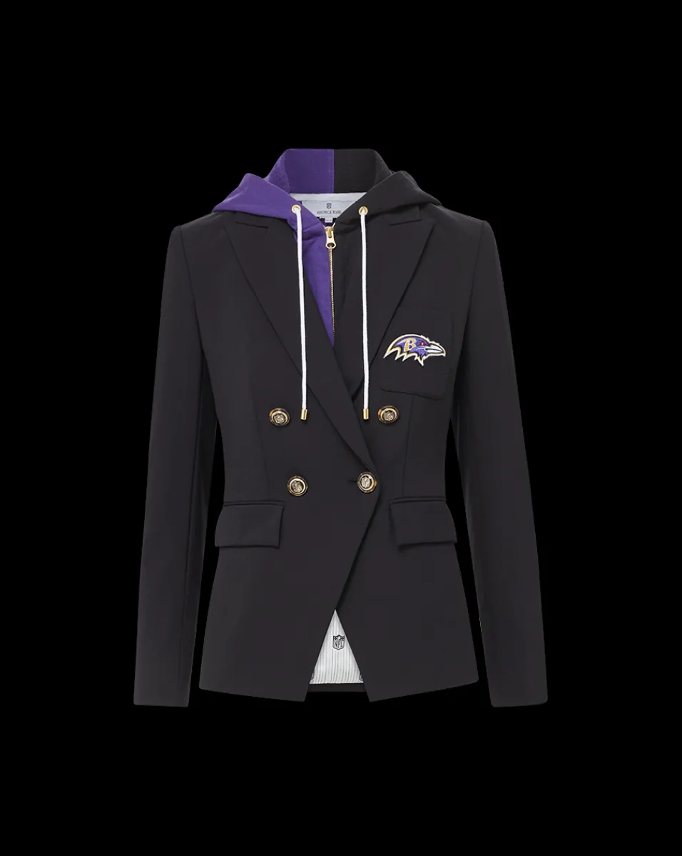 Baltimore Ravens Dickey Jacket in Black/Gold>Veronica Beard New
