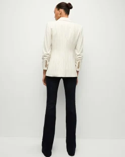 Battista Pinstriped Dickey Jacket in Dove Multi><noscript><img width=