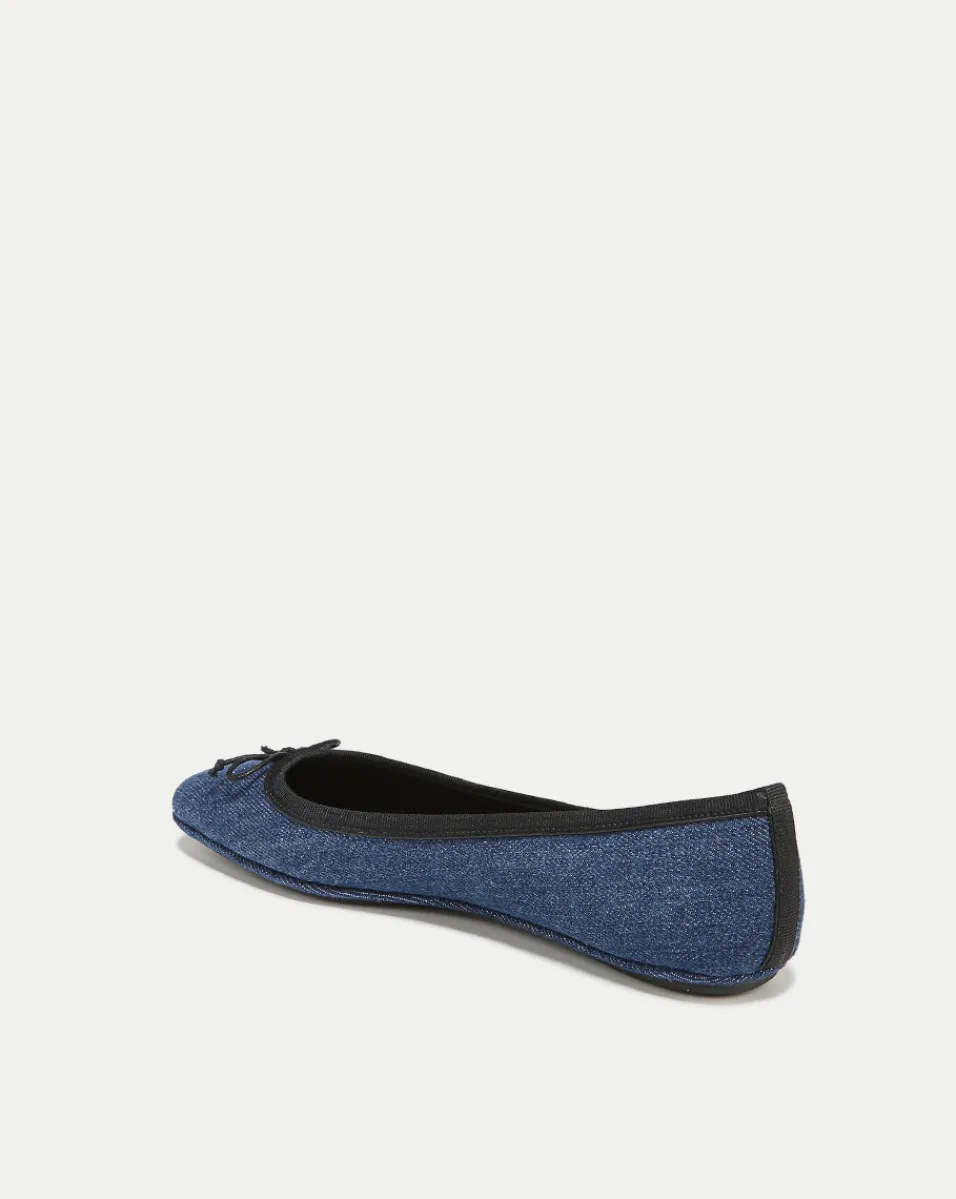 Beatrix Denim Ballet Flat>Veronica Beard Outlet