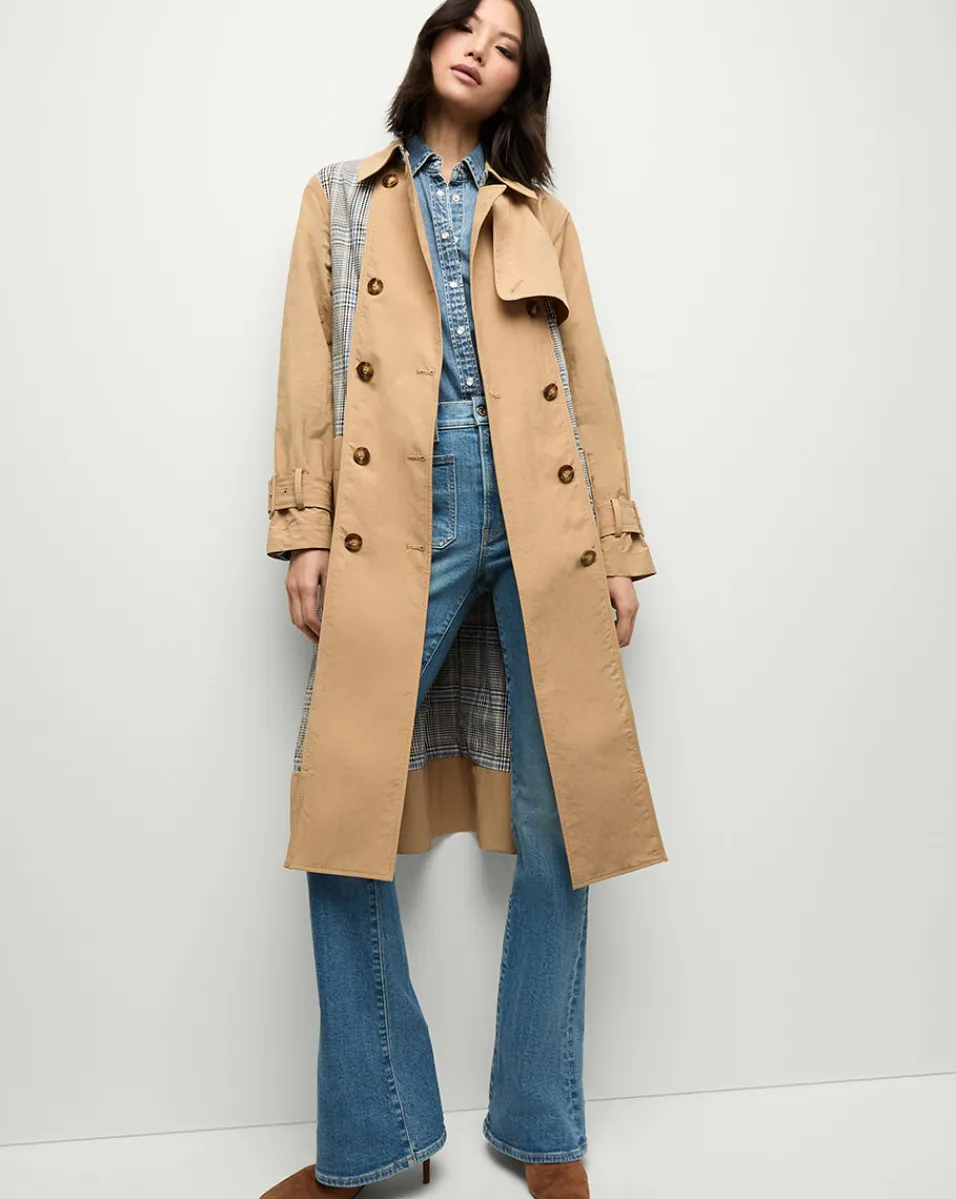 Beverly Patch-Pocket Skinny-Flare Jean in Seawater Stone>Veronica Beard Sale