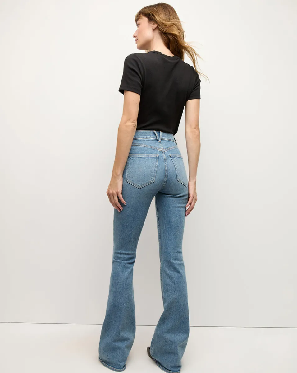 Beverly Skinny-Flare Jean in Light Blue Wash>Veronica Beard