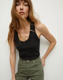 Birke Scoopneck Tank in>Veronica Beard Outlet