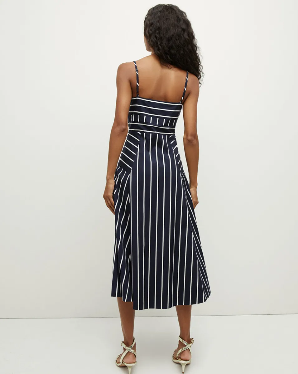 Blige Striped Dress in>Veronica Beard Sale