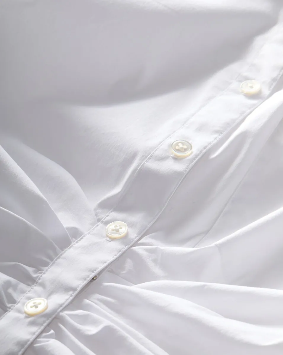 Bosco Ruched Shirt in | Cinched Shirt>Veronica Beard