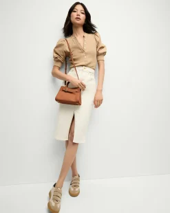 Breves Denim Skirt in>Veronica Beard Clearance
