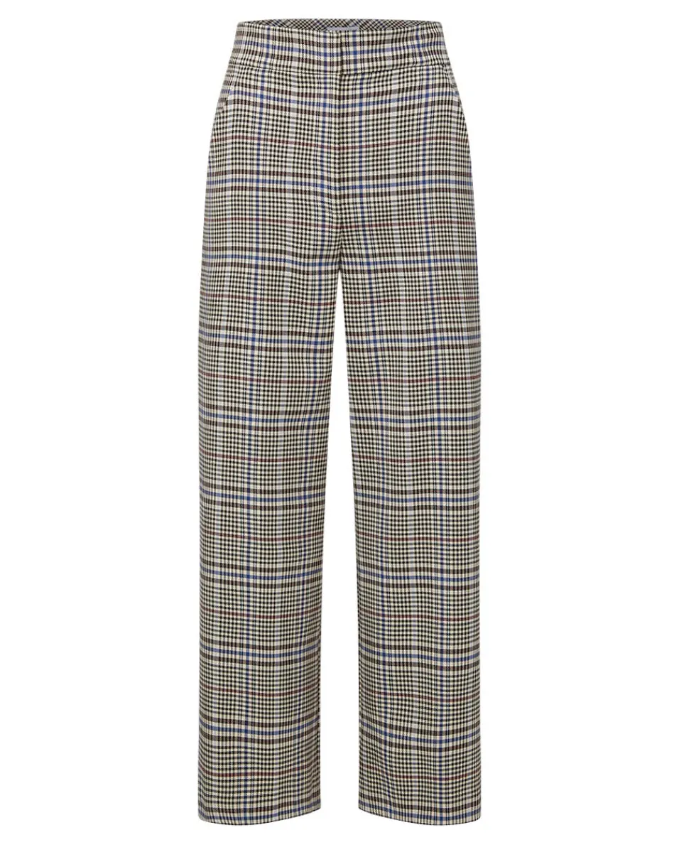 Brixton Plaid Wide-Leg Cropped Pant>Veronica Beard New