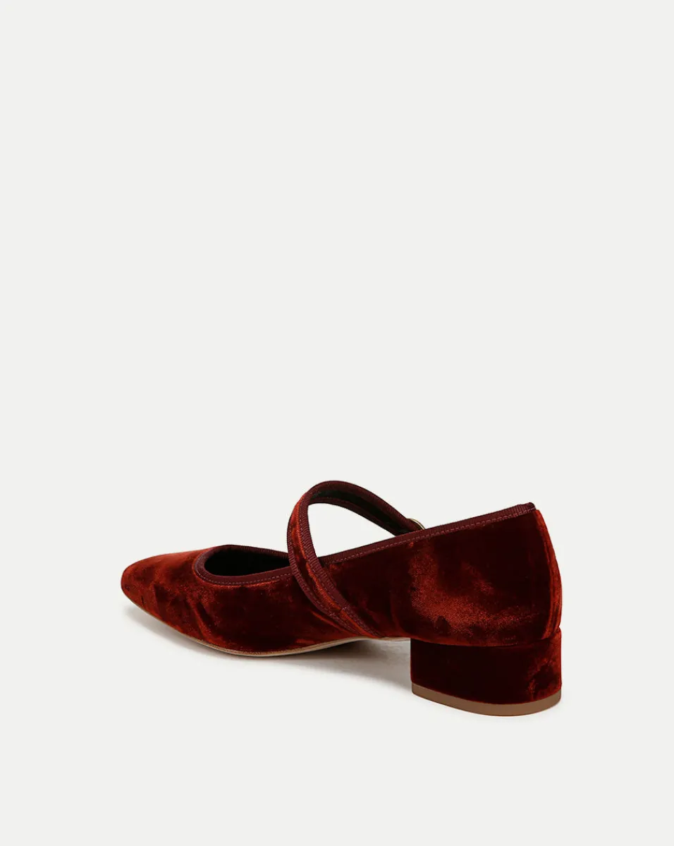 Cade Velvet Mary Jane Ballet Pump in>Veronica Beard Sale