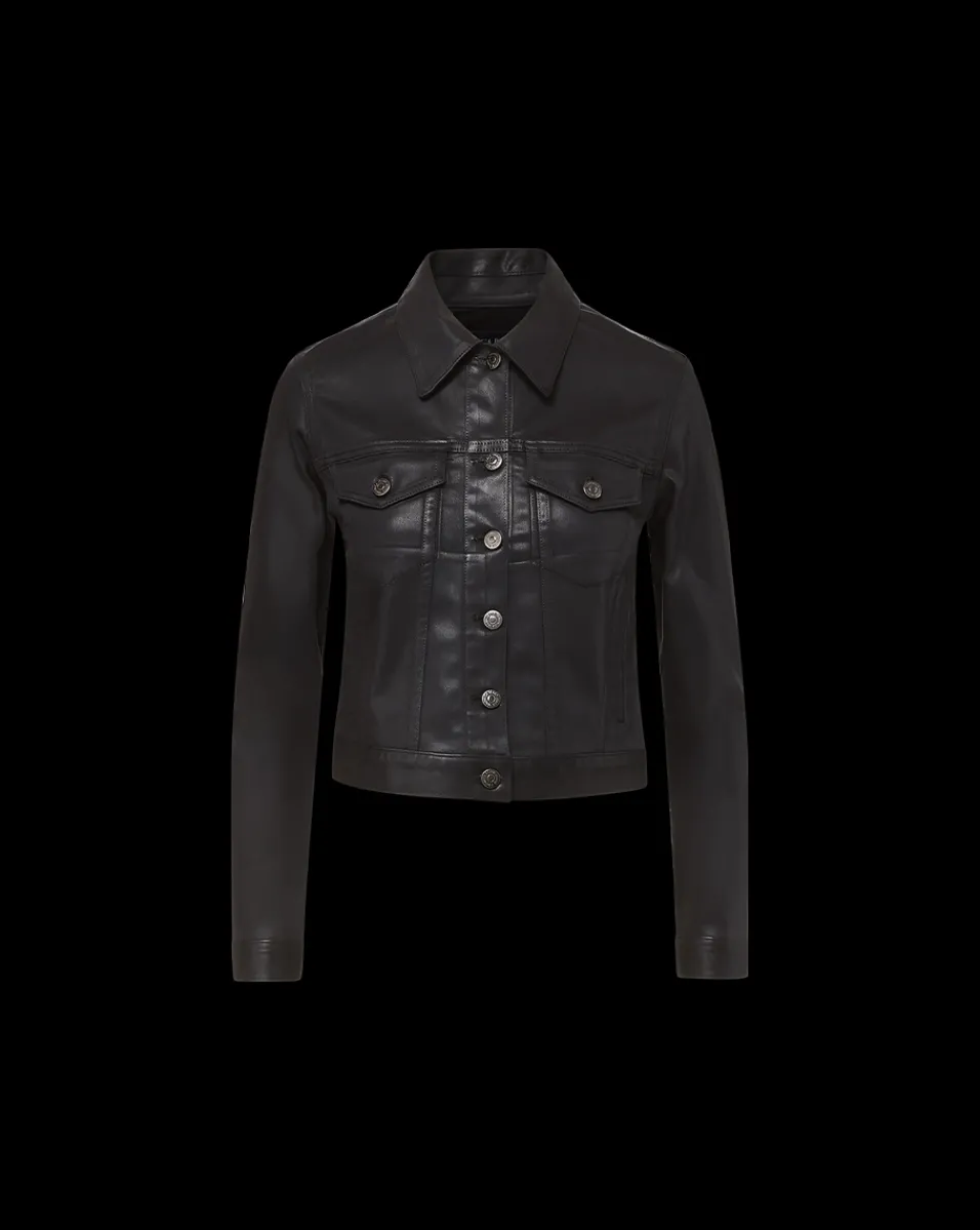 Cara Jacket Coated in Black High Gloss>Veronica Beard Sale