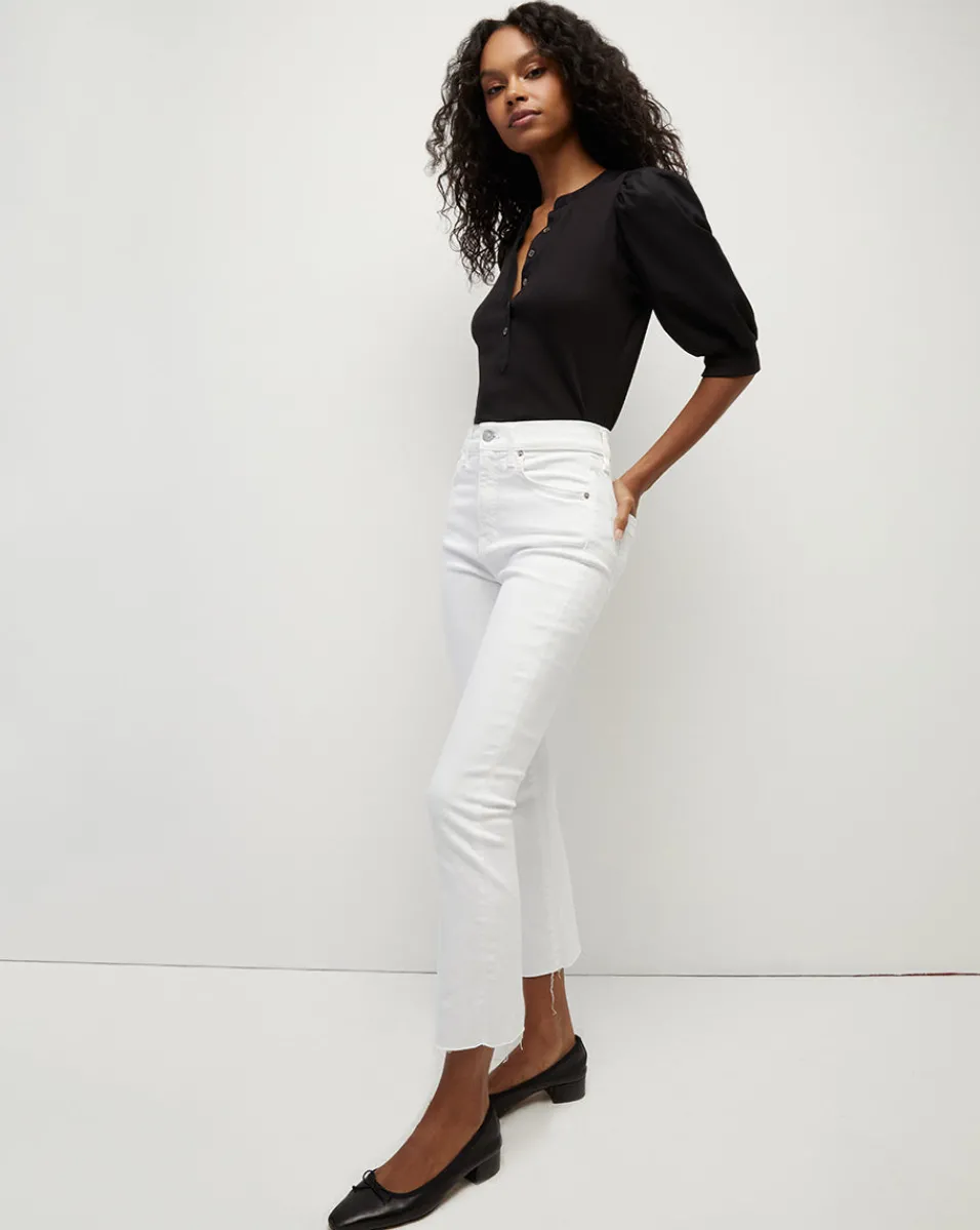Carly Raw Hem Kick-Flare Jean in>Veronica Beard Hot