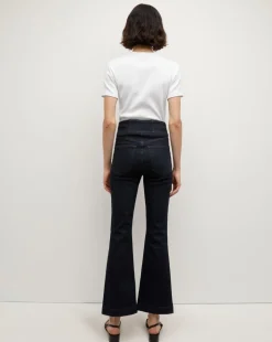 Carson Corset Waist Kick-Flare Jean in Indigo Rinse><noscript><img width=