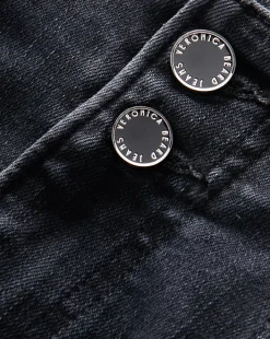 Carson Kick-Flare Jean in Washed Black Denim><noscript><img width=