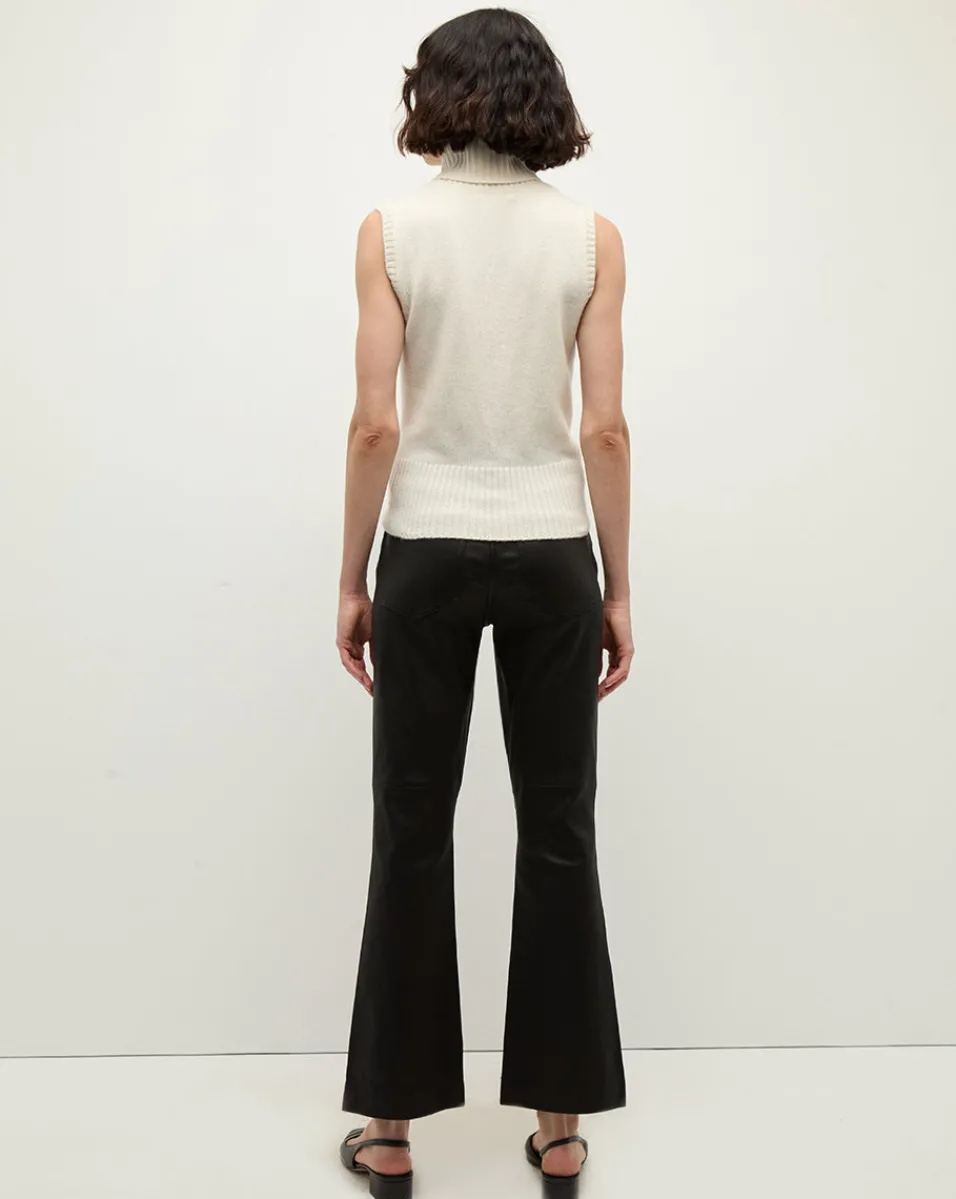 Carson Kick-Flare Leather Pant in>Veronica Beard Best