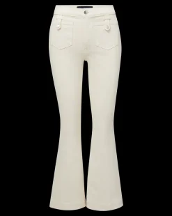 Carson Patch Pocket Kick-Flare Jean in Ecru><noscript><img width=