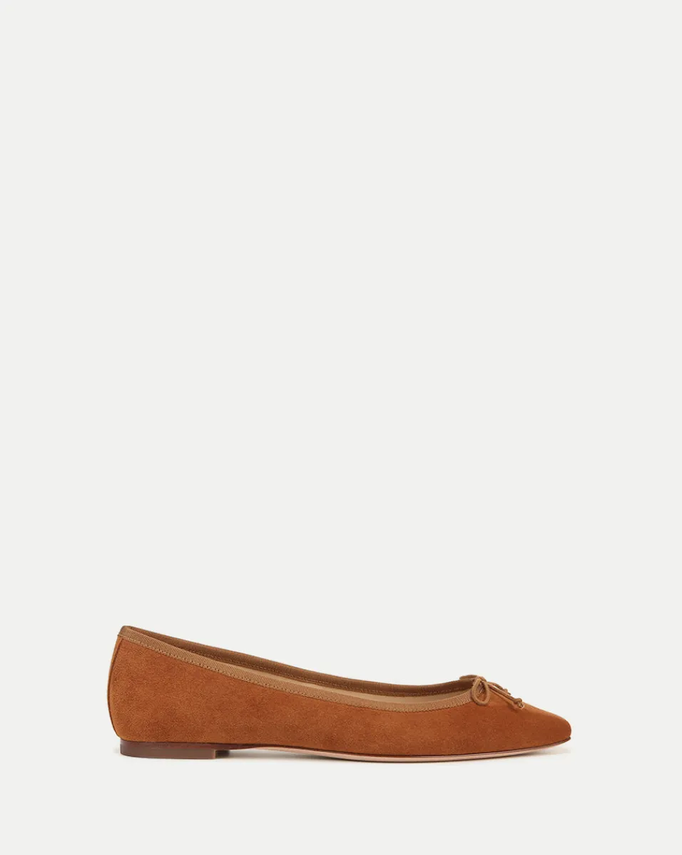 Catherine Suede Ballet Flat in>Veronica Beard New