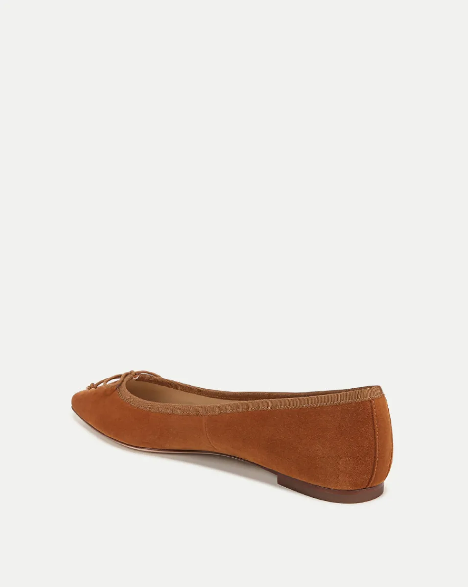 Catherine Suede Ballet Flat in>Veronica Beard New