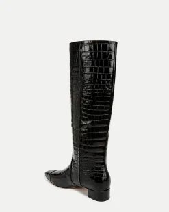 Cecile Croc-Embossed Tall Boot in><noscript><img width=