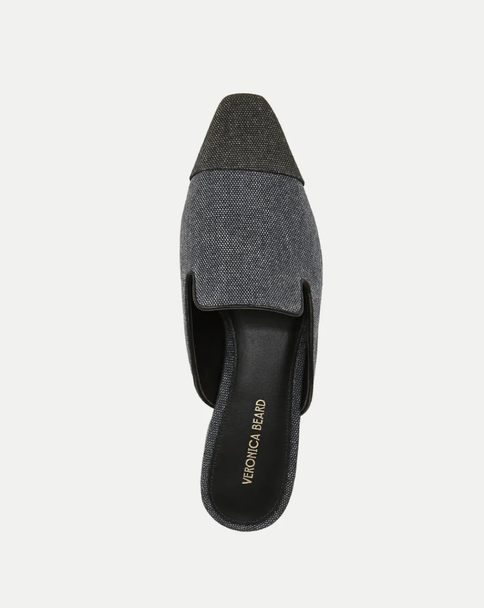 Cecile Denim Cap-Toe Mules>Veronica Beard Outlet