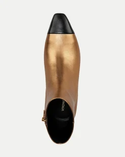 Cecile Leather Cap-Toe Bootie in><noscript><img width=