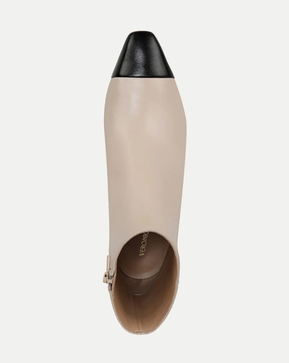 Cecile Leather Cap-Toe Bootie in>Veronica Beard Online