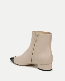Cecile Leather Cap-Toe Bootie in><noscript><img width=