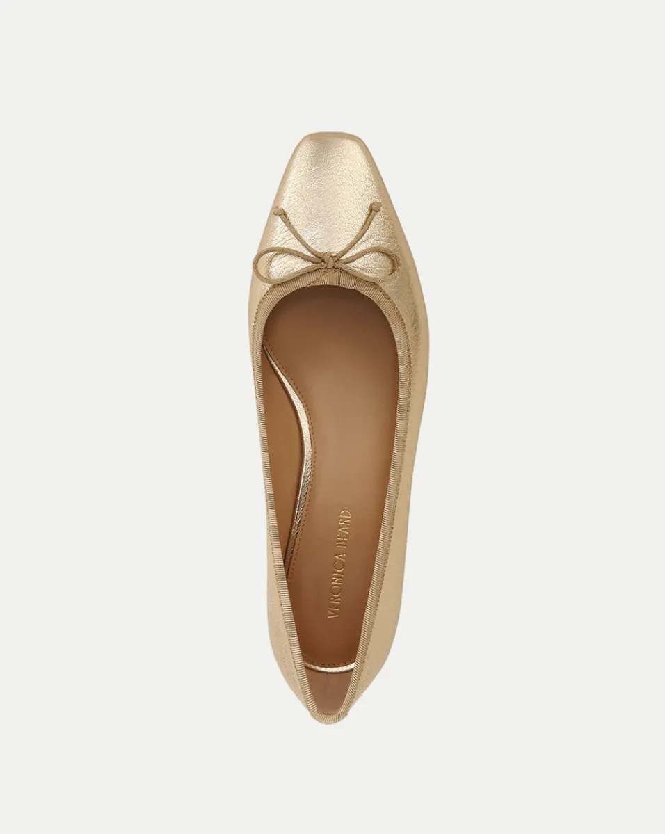Cecile Metallic Leather Ballet Pumps>Veronica Beard Best