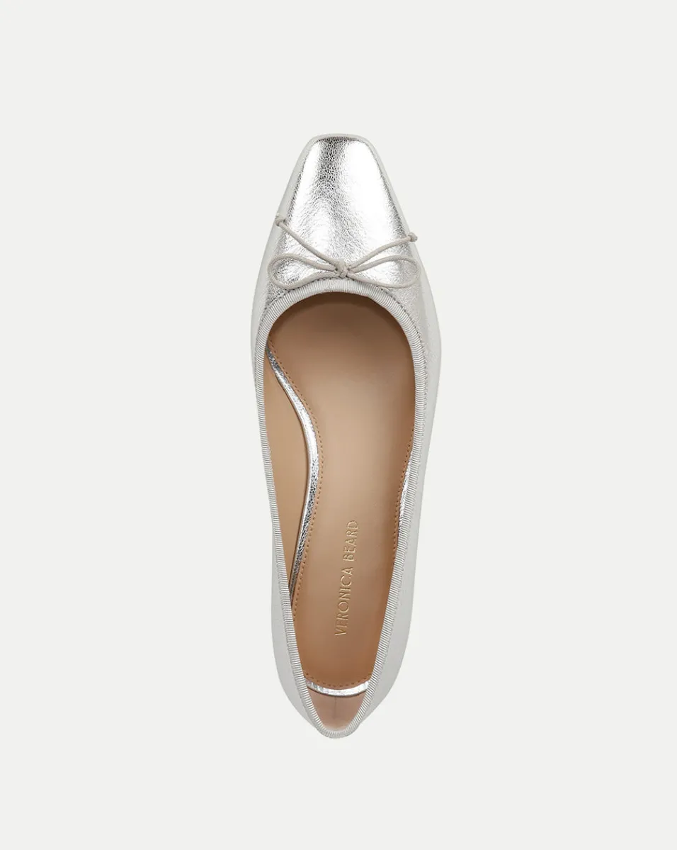 Cecile Metallic Leather Ballet Pumps>Veronica Beard Best