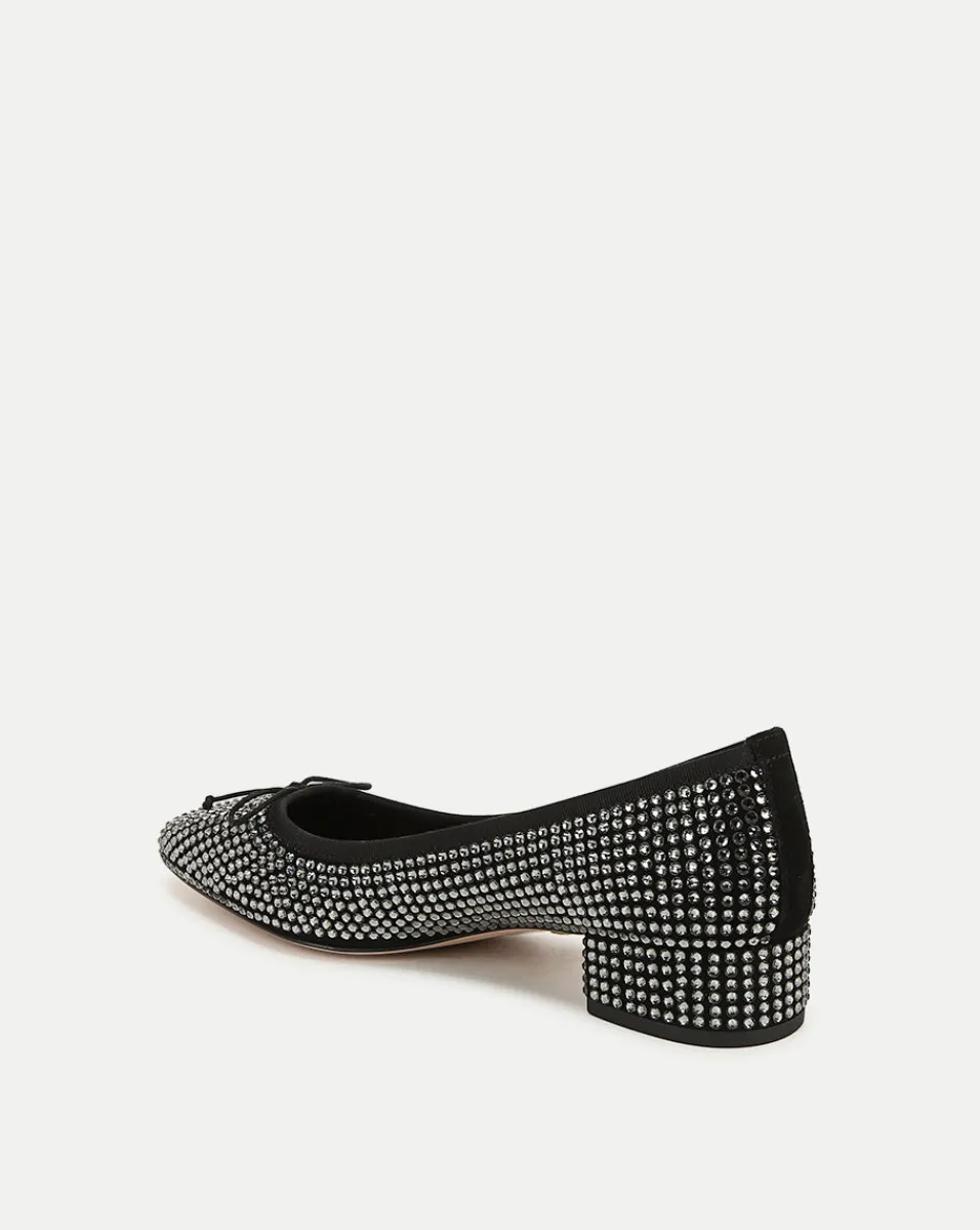 Cecile Rhinestone Ballet Pump in Black Rhinestone>Veronica Beard Sale
