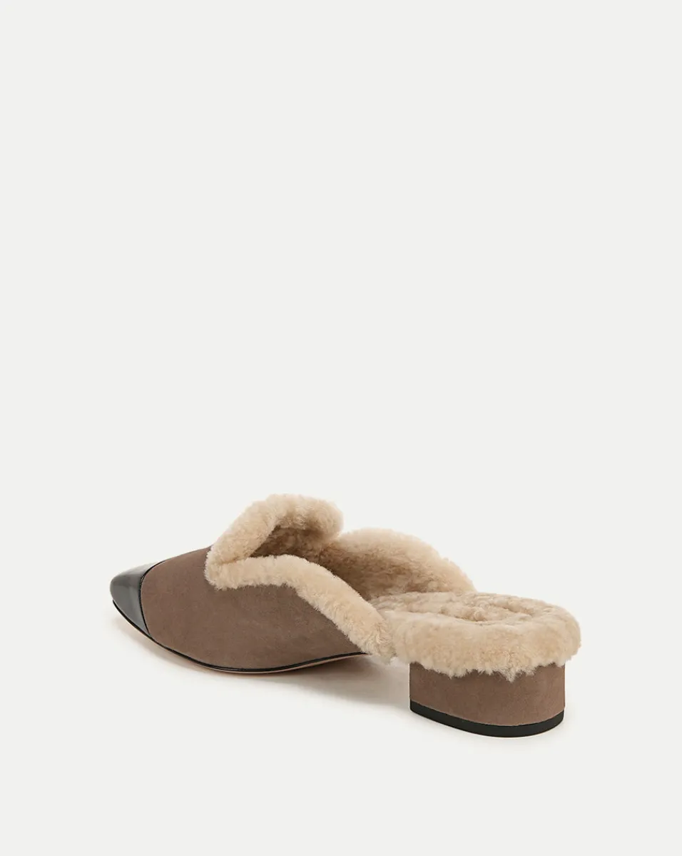 Cecile Shearling Mule in>Veronica Beard Sale