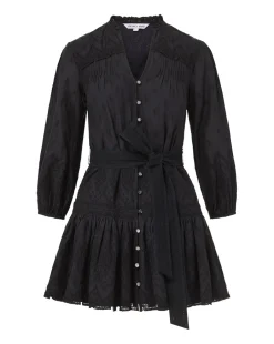 Chrisjen Cotton Eyelet Mini Dress><noscript><img width=