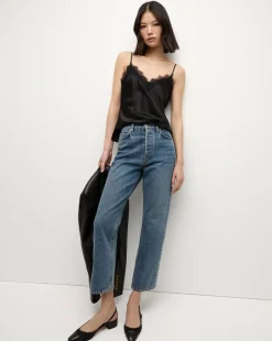 Ciarlo Lace-Trim Tank Silk Camisole in>Veronica Beard New