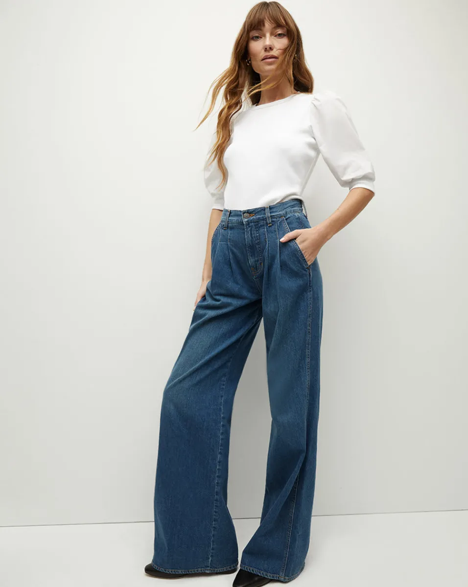 Coralee Crewneck Top in>Veronica Beard