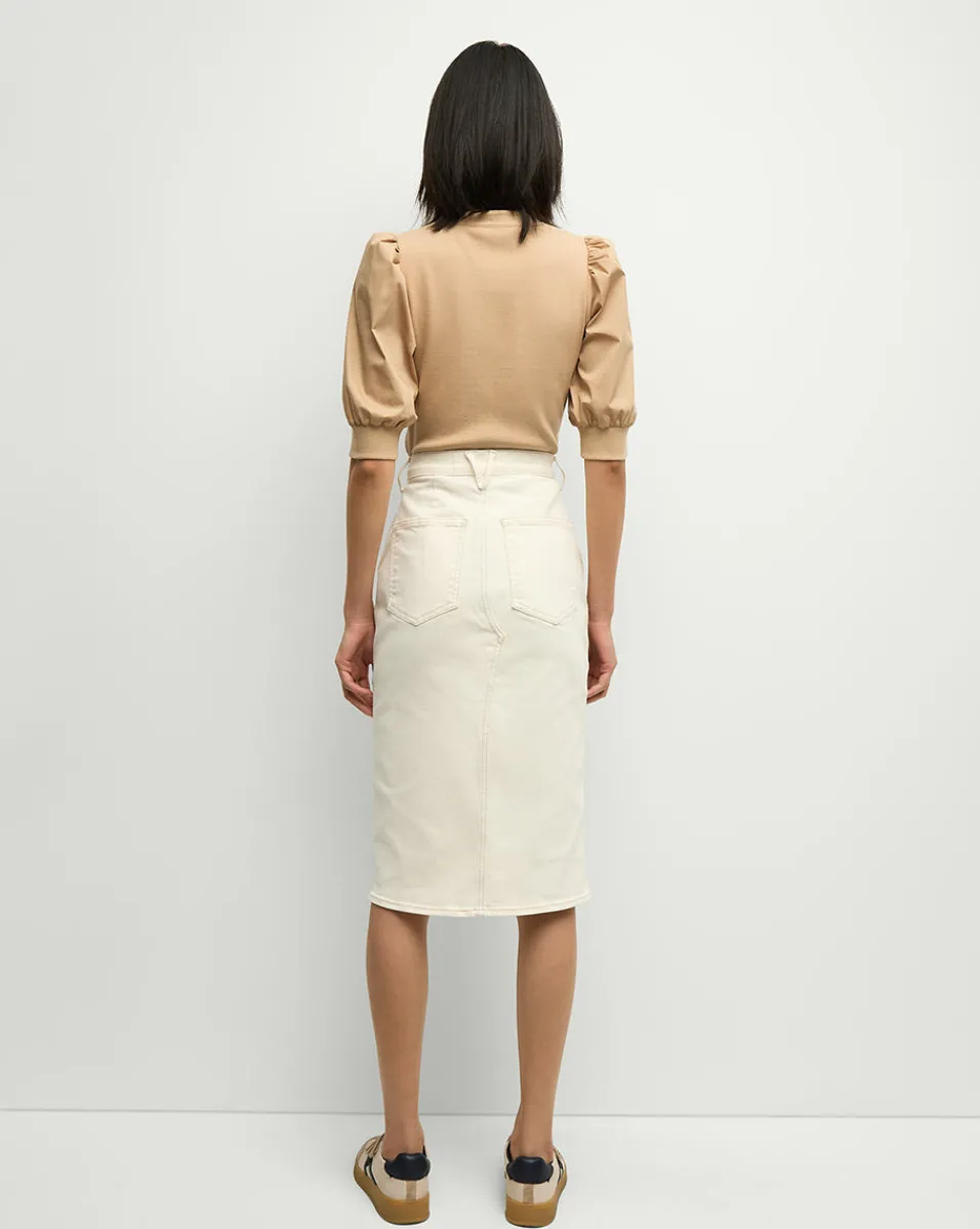 Coralee Puff-Sleeve Tee in>Veronica Beard Outlet