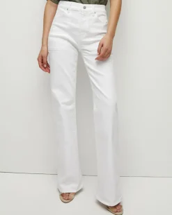 Crosbie Patch Pockets Slim Wide-Leg Jean in>Veronica Beard Discount