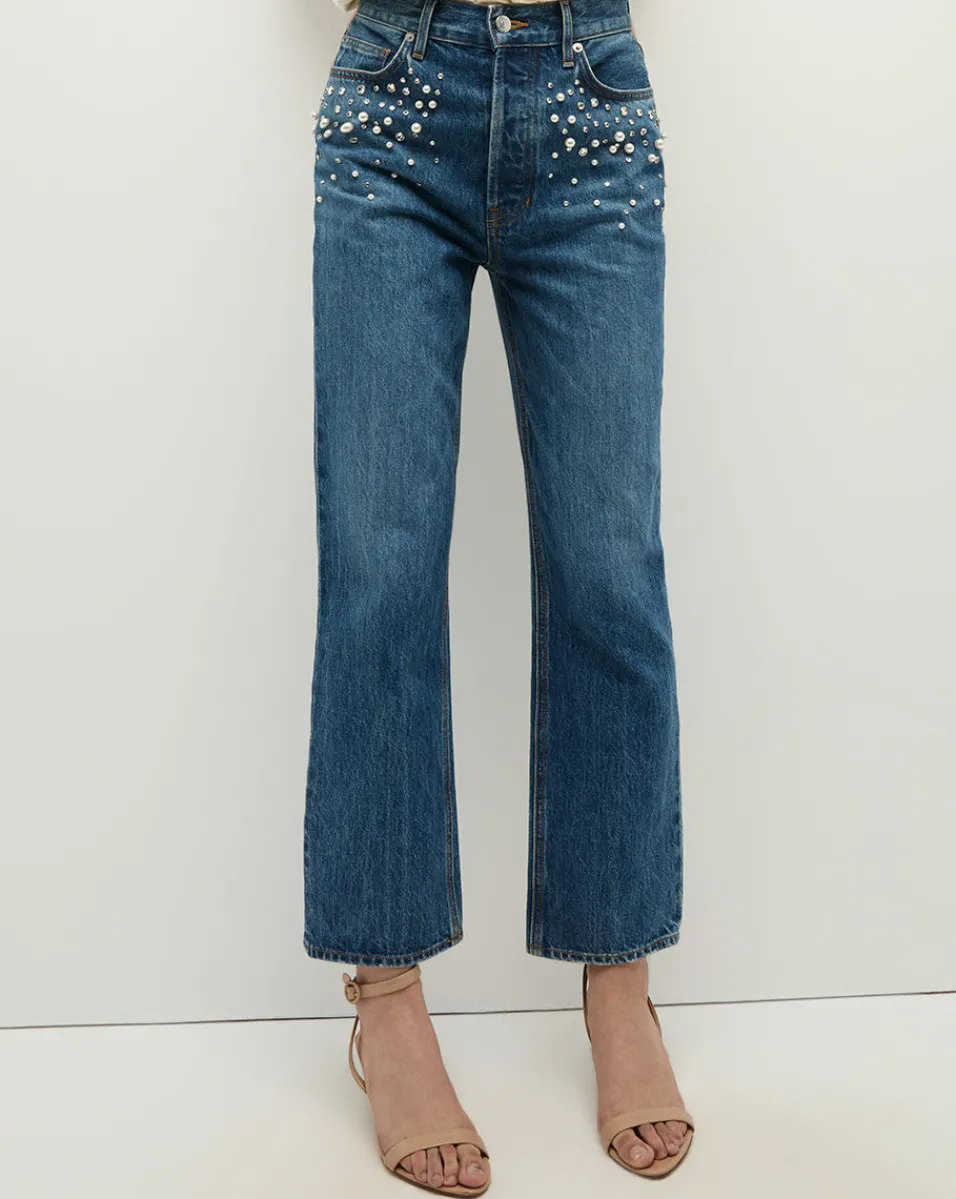 Daniela Straight Leg Jean in x Poppy Delevingne>Veronica Beard Discount