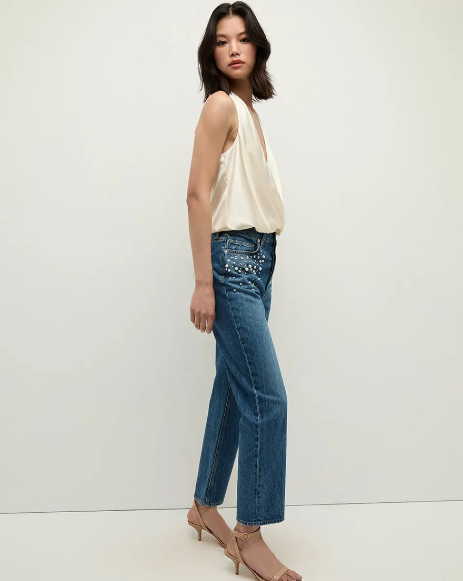Daniela Straight Leg Jean in x Poppy Delevingne>Veronica Beard Discount
