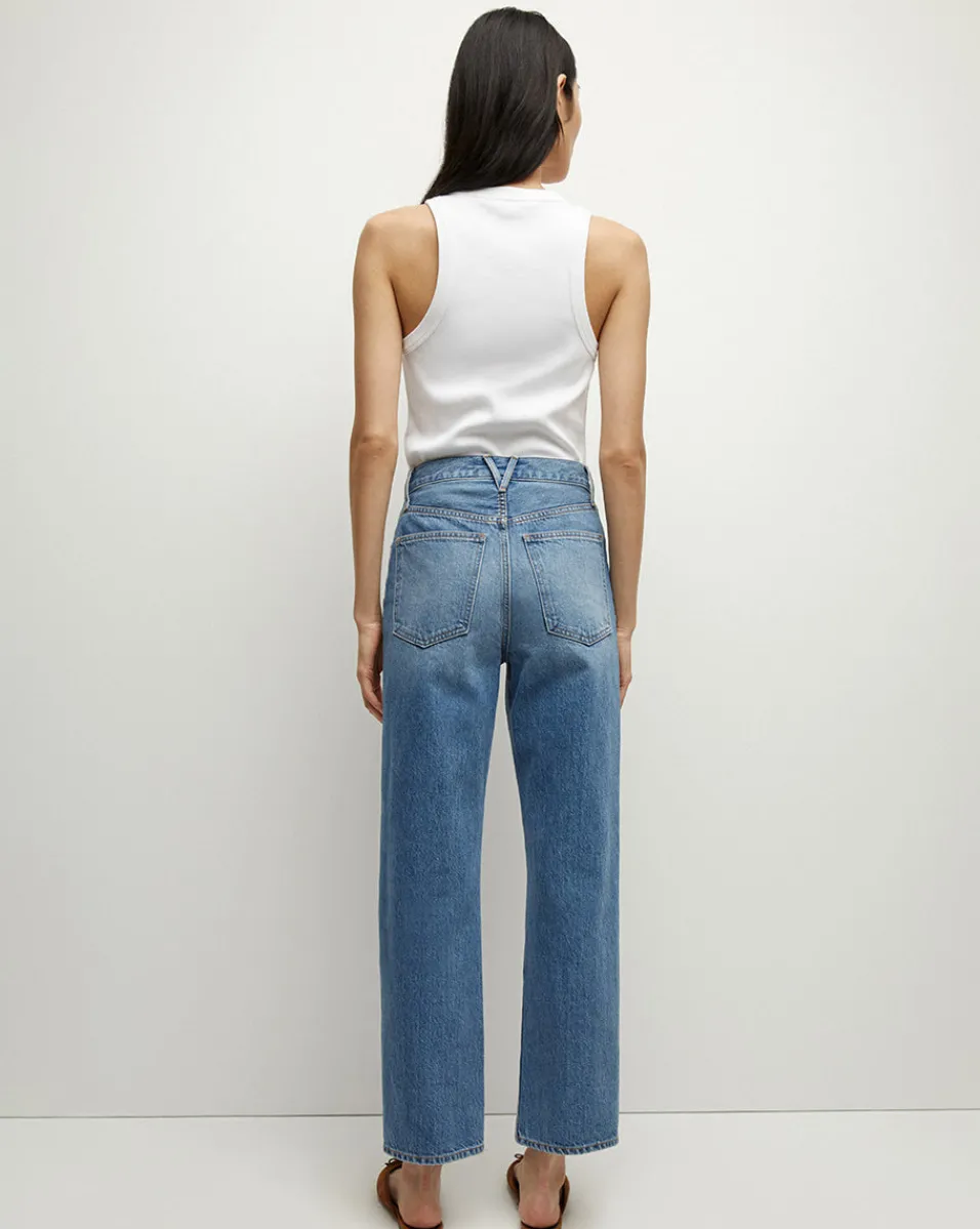 Daniela Straight-Leg Jean in Lakeshore Blush>Veronica Beard
