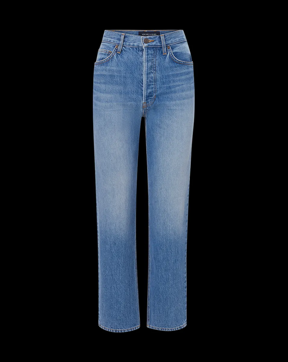 Daniela Straight-Leg Jean in Lakeshore Blush>Veronica Beard