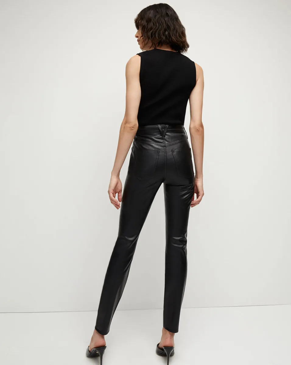 Debbie Skinny Vegan Leather Pant>Veronica Beard