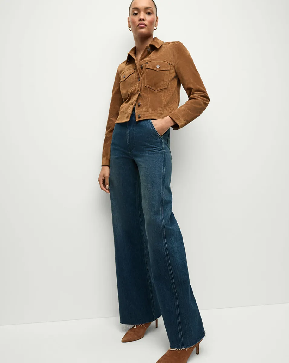 Delena Suede Jacket in>Veronica Beard Hot