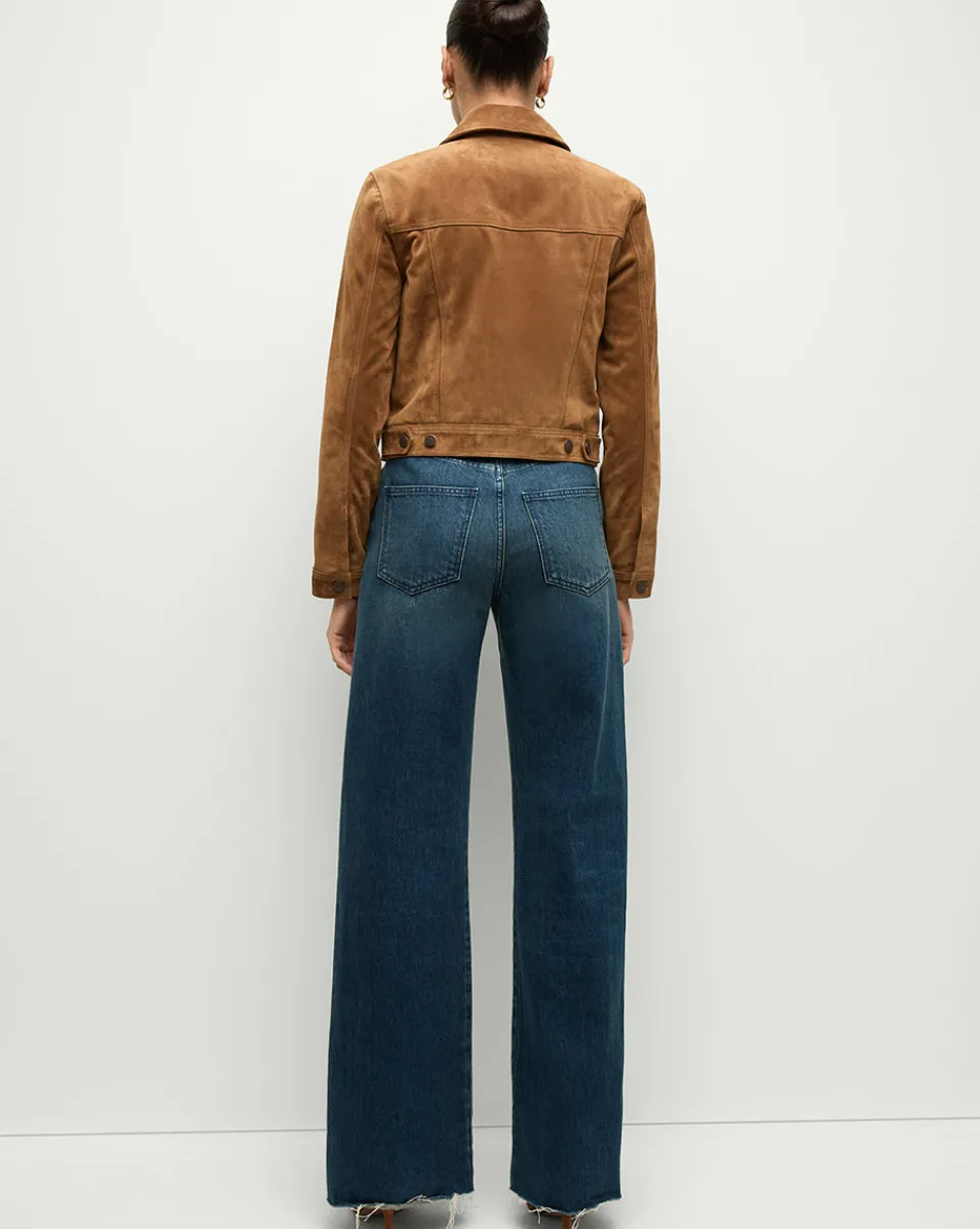 Delena Suede Jacket in>Veronica Beard Hot