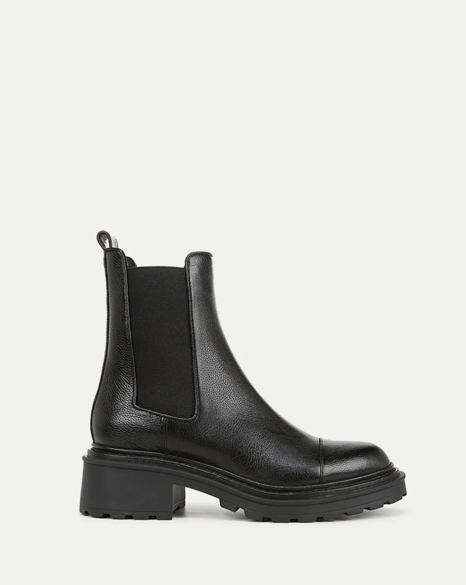 Delilah Leather Bootie in>Veronica Beard Hot