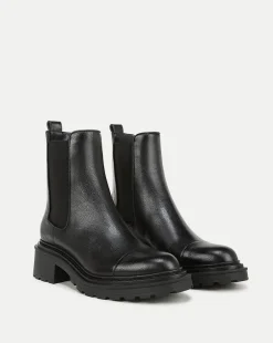 Delilah Leather Bootie in>Veronica Beard Hot