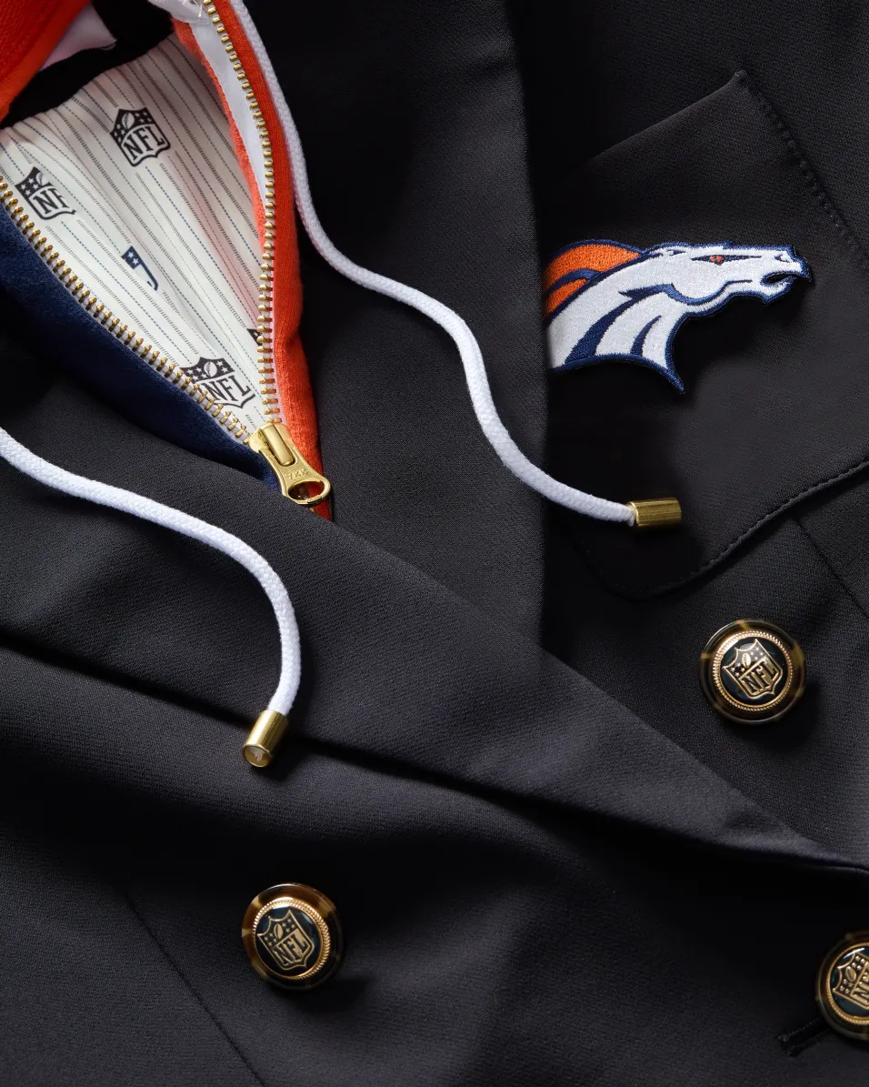 Denver Broncos Dickey Jacket in Navy/Gold>Veronica Beard Outlet