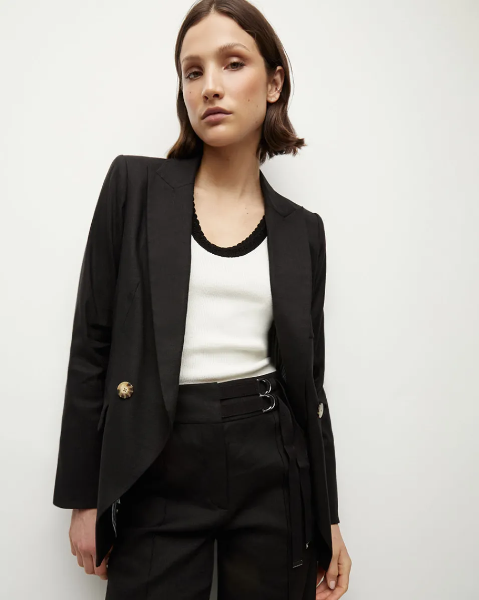 Didion Stretch-Linen Jacket in>Veronica Beard New