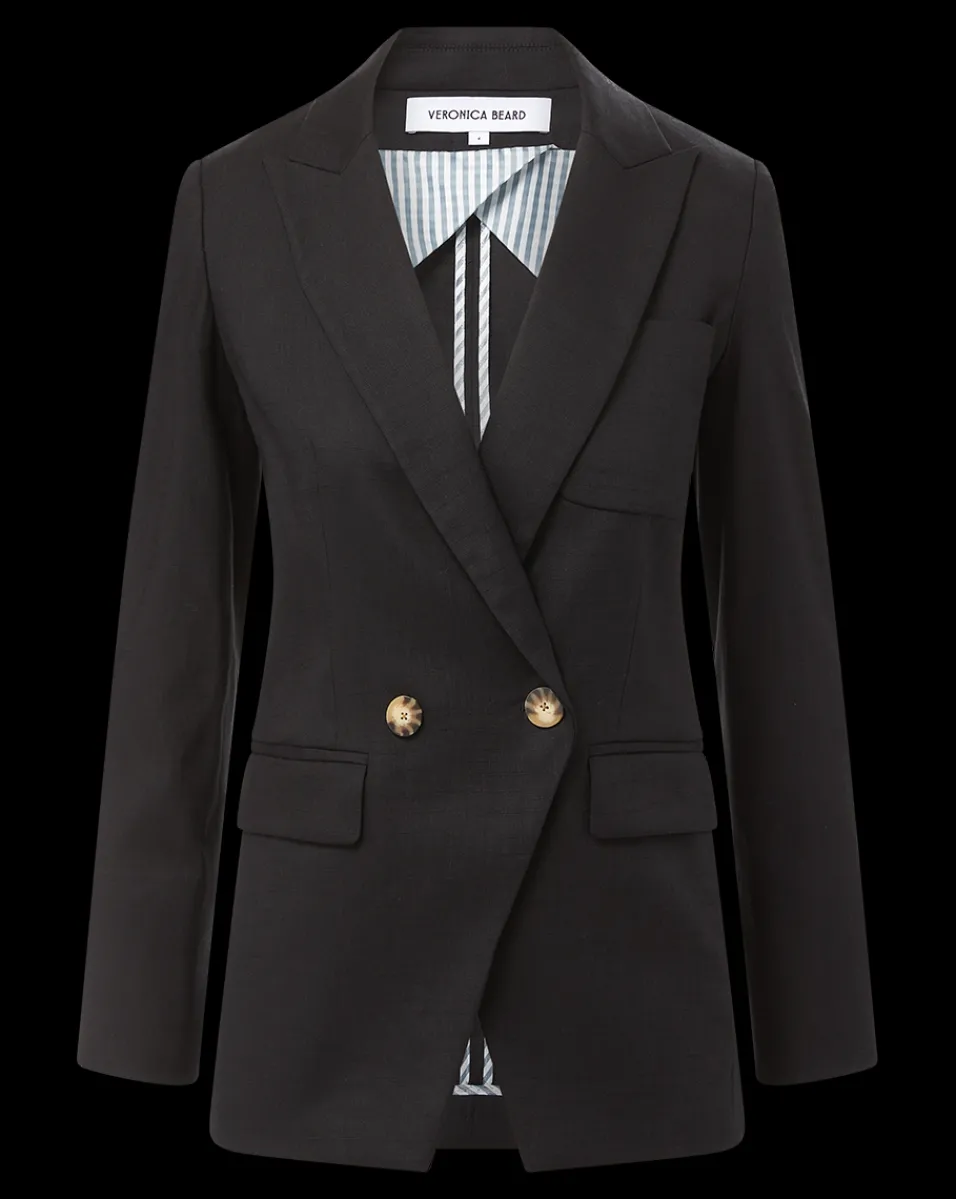 Didion Stretch-Linen Jacket in>Veronica Beard New