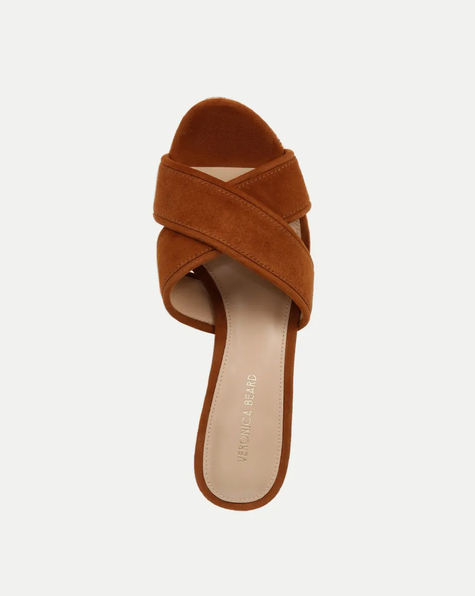 Dory Brown Block Cork-Heel Sandal>Veronica Beard Sale