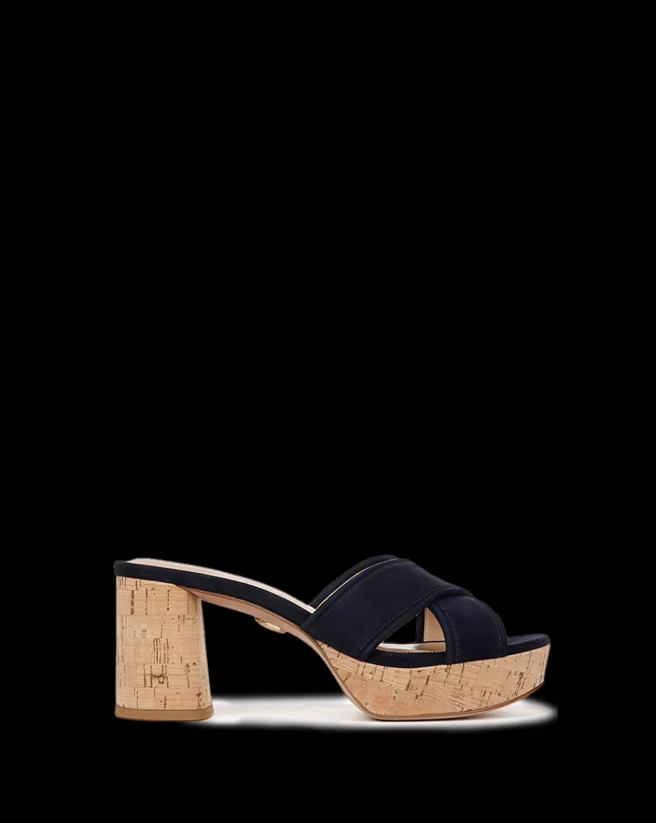 Dory Blue Block-Heel Sandal>Veronica Beard Outlet
