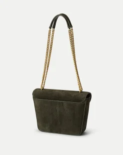 Double Link Suede Flap Bag in><noscript><img width=