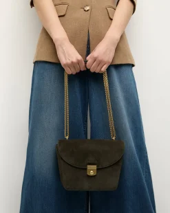 Double Link Suede Flap Bag in><noscript><img width=